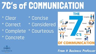 The 7Cs of Communication With Examples  From A Business Professor [upl. by Attenaj]