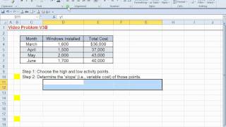 Cost Estimation Using the HighLow Method V5B [upl. by Eserahs]