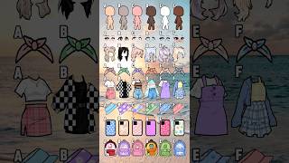 ABCDEF Cute Look Choose your favourite look 😍💞 gacha gachaclub gachalife tocaboca [upl. by Montagna]