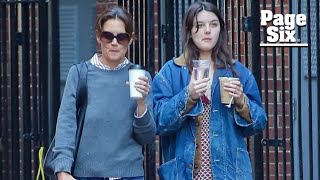 Suri Cruise grabs coffee with mom Katie Holmes after celebrating birthday without estranged dad Tom [upl. by Akiria]