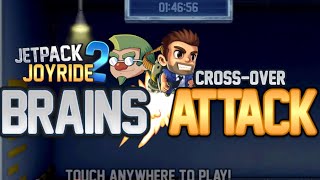 Jetpack Joyride Brains Attack Soundtrack and Gameplay [upl. by Llehctim]