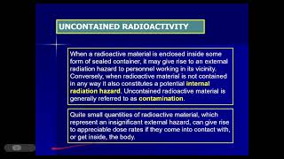 Internal Radiation Hazard Evaluation and Control [upl. by Aileduab]