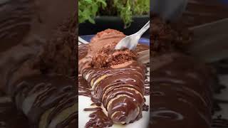 Delicious chocolate triangle cakee😋❤️🤤 likeandsubscribe cake chocolatecake recipes tastyfood [upl. by Anairotciv]