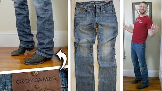 LOTS OF STACK Fisticuff Cody James Jeans with Cowboy Boots [upl. by Chiou]