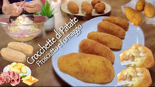 CROCCHETTE DI PATATE PROSCIUTTO E FORMAGGIO🥔🧀 XXL ricetta facile [upl. by Ikiv836]