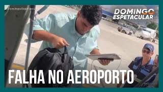 Exclusivo Equipe da Record TV embarca com objeto proibido e circula por área restrita de aeroporto [upl. by Annmaria]