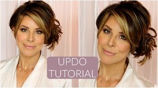 HOW TO PUT IN CLIP IN HAIR EXTENSIONS IN SHORT HAIR  UPDO TUTORIAL  Dominique Sachse [upl. by Col]