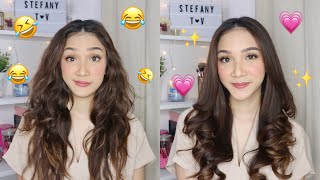 Tutorial Nyatok  Curl Rambut  STEFANYTALITA [upl. by Sadnak]