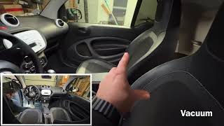 How to clean your entire interior Smart ForTwo DIY [upl. by Katlaps]