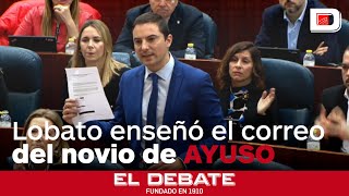 Lobato enseñó el correo del abogado del novio de Ayuso en el Pleno de la Asamblea del 14 de marzo [upl. by Doone]