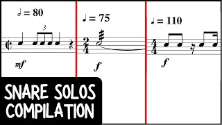 10 Fun Solo Pieces For Snare Drum 🥁 [upl. by Wein]