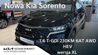 Kia Sorento 2023 16 TGDI 230KM 6AT AWD HEV wersja XL w kolorze Aurora Black  4K [upl. by Ardnek963]