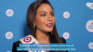 Miss France 2019  quotEnseigner la tolérance et le respect à lécolequot [upl. by Oatis]