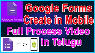 How to Create Google Forms in Mobile Easy Process Telugu  Venkitechnology [upl. by Nylarak]