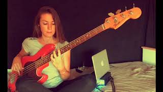 Emeline Fougeray  Earth Wind And Fire  In The Stone Bass Cover [upl. by Neela]