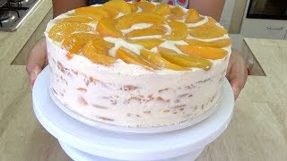 TORTA FRIA DE DURAZNOS  RICA Y ECONÓMICA Silvana Cocina ❤ [upl. by Jola]