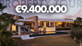 Inside €9400000 SingleStory Frontline Golf Modern MegaMansion in Marbella  Drumelia Real Estate [upl. by Egoreg]