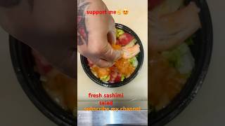 fresh sashimi salad 😍✌️👌 food shortvideo goviralonyoutubeshortsfast recipe goviral 🔥☄️🦴 [upl. by Tiduj]