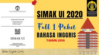 Part 1 Pembahasan Soal ASLI SIMAK UI 2018  TKD BAHASA INGGRIS  Penjelasan Paling Detail [upl. by Innus]