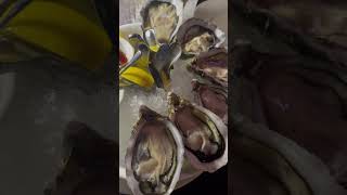 EATING GIANT OYSTERS asmr food shortsviral yt [upl. by Nahttam]