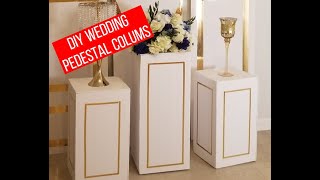 DIY Wedding Ceremony Pedestals Dollar Tree plinths  Wedding Aisle columns [upl. by Ellegna807]