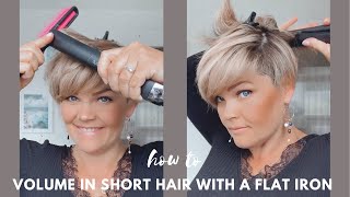 How to volume up short hair with a Flat Iron  SALIRASA 2022 [upl. by Ayekal]