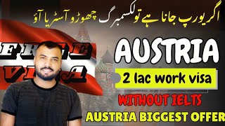 🇦🇹Austria Country Free Work Visa 2024  How to Apply Austria Work Permit Visa  jobs in Austria [upl. by Gibe]