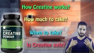 क्रिएटिन कब कैसे और क्यों लेना चाहिए  Creatine  Benefits Sideeffects amp Dosage  Hindi [upl. by Geof]