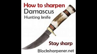 How to sharpen Damascus Hunting knife I dont just say I make the best Sharpeners I can prove it [upl. by Elon224]