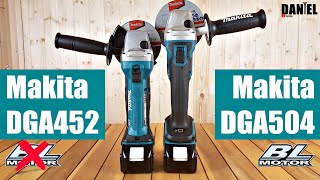 Diferenta dintre brushless si perii  Polizor unghiular cu acumulator Makita DGA452 🆚️ DGA504 [upl. by Esinej]