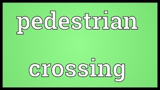 Pedestrian crossing Meaning [upl. by Assele]