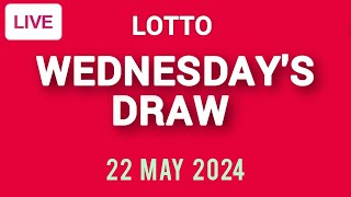 The National Lottery Lotto draw results from Wednesday 22 May 2024  Lotto Live [upl. by Enneirb]