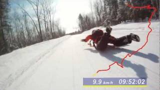 Luge Massif de Charlevoix  Rodeling at Le Massif [upl. by Charis]