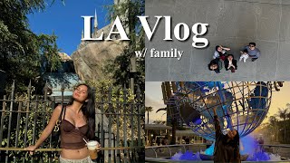 LA VLOG  with family universal studios  shopping haul [upl. by Aisatsana]