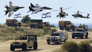 8000 Israeli Military Tanks amp War Vehicles Destroyed by Irani Fighter Jets Drone amp Helicop  GTA 5 [upl. by Engle]