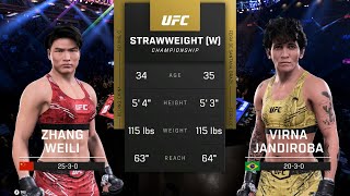 Zhang Weili vs Virna Jandiroba Full Fight  UFC 5 Fight Night [upl. by Irelav]