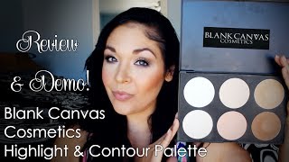 Blank Canvas Cosmetics ContourHighlight Palette Review amp Demo [upl. by Leyameg342]