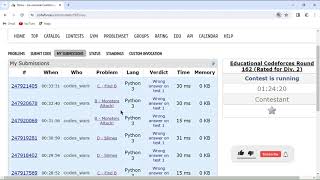 LIVE CODEFORCES CONTEST ALL SOLUTION Educational Codeforces Round 162 Rated for Div 2 [upl. by Selemas]