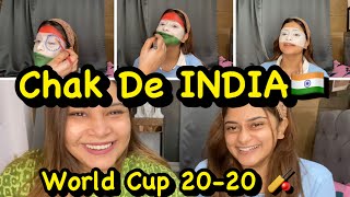 Did Anam’s Makeup INDIA Ka Flag 🇮🇳 As We Are Supporting INDIAN Team For World Cup 2020🥰 [upl. by Innavoig994]