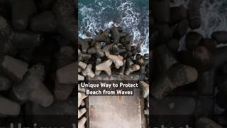 The Importance of Tetrapods on Beaches A Unique Way to Protect from Waves shorts [upl. by Nyluqcaj]