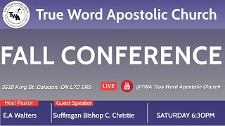 TWA Church  Fall Conference  Saturday October 12 2024 [upl. by Aicitel]