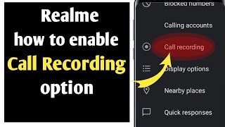 Realme call Recording option not showing problem solve  enable call Recording in Realme [upl. by Jasisa]