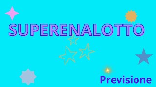 SUPERENALOTTO  Previsione [upl. by Ahtelat]