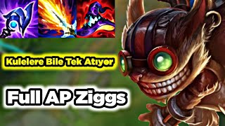 Kulelere Bile Tek Atan Rakip Sinir Eden Ziggs Durmadan Bomba Atıyor Wild Rift [upl. by Ecyt]