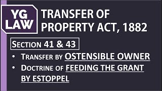 Transfer by a person other than full owner  Section 41 amp 43  TPA  YG Law [upl. by Mchugh]