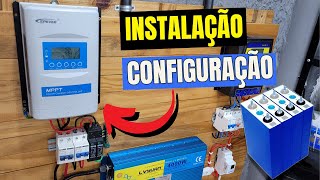 Epever MPPT XTRA 40A Como ligar e configurar o controlador para as Baterias LifePo4 no OFFGRID [upl. by Baldwin]