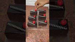 Tasty dark chocolate pastry cutting recipe darkchocolate chocolaterecipe shorts trending [upl. by Yemerej]