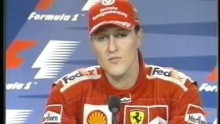 Schumacher  emotionale Rede nach Gewinn des 4 WMTitels [upl. by Kristopher]