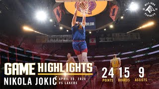 Nikola Jokić Full Game Three Highlights vs Lakers 🎥 [upl. by Assil]