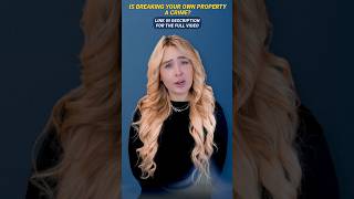 Is Breaking Your Own Property a Crime  Washington State Attorney lawyer law attorney court [upl. by Zirtaeb]